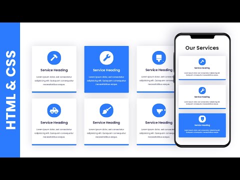 Responsive Our Services Section Using HTML & CSS | Coding Artist
