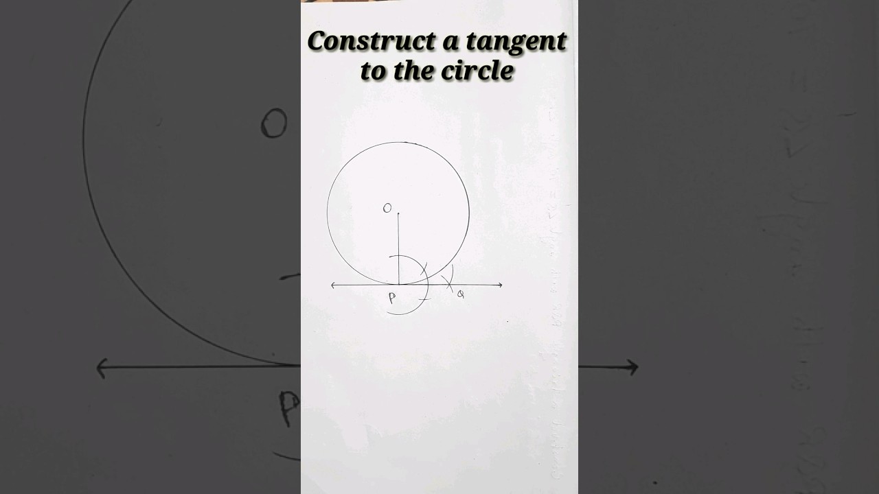 Construct a tangent to the circle at any point. @SHSIRCLASSES.