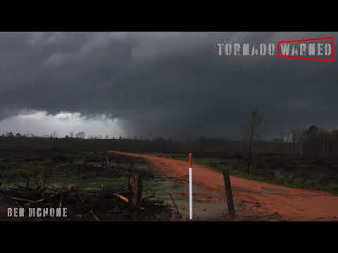 3-17-21 Campbell/Morvin, AL CLOSE RANGE TORNADO INTERCEPT full video in 4K