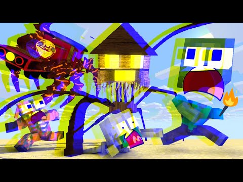 Monster School vs CURSED THOMAS Train School - Minecraft Animation