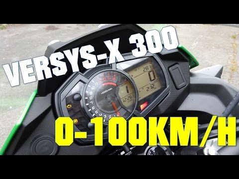 2017 Kawasaki Versys-X 300 0-100 KM/H - 0-60 MPH from IDLE