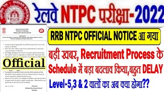 RRB बड़ी OFFICIAL UPDATE, RECRUITMENT SCHEDULE में बड़ा बदलाव,बहुत DELAY कर दिया LEVEL-5,3,2 का क्या??