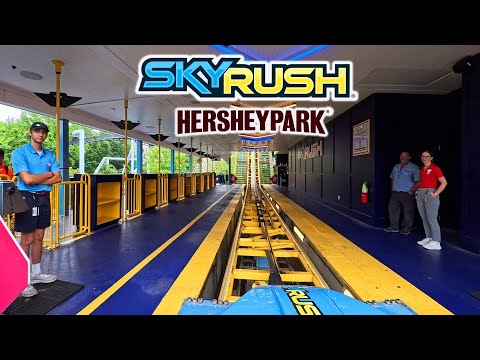Front row point of view footage of Skyrush