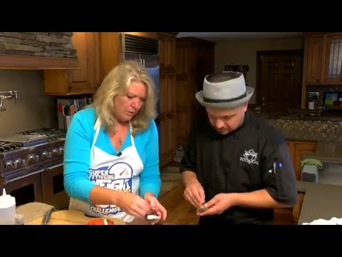 Stuffed Hasselback (accordion) Tomato Caprese | Super Fitness Weight Loss Challenge recipe