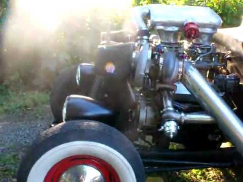 Twin Garrett Turbo V-8 Ford Truck 14 psi Boost (TURN VOLUME UP AT END)