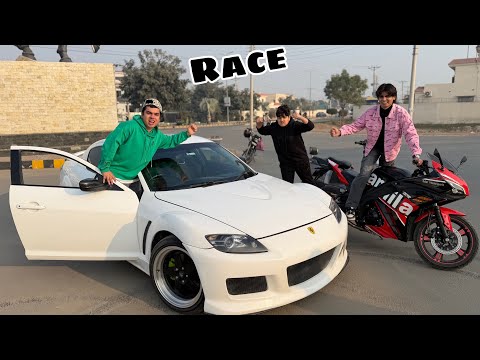 Sport Car vs Heavy Bike Race Challenge 😅 Kon Jeeta ?