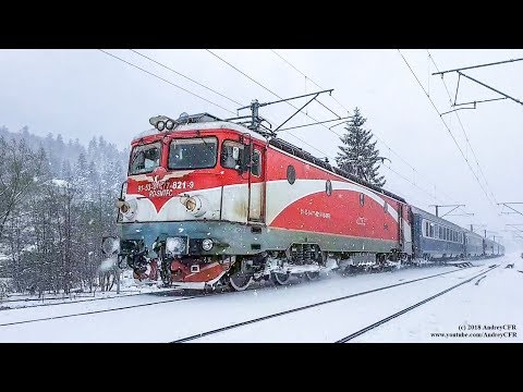 Diverse trenuri prin zăpadă în România / Winter Trains in Romania