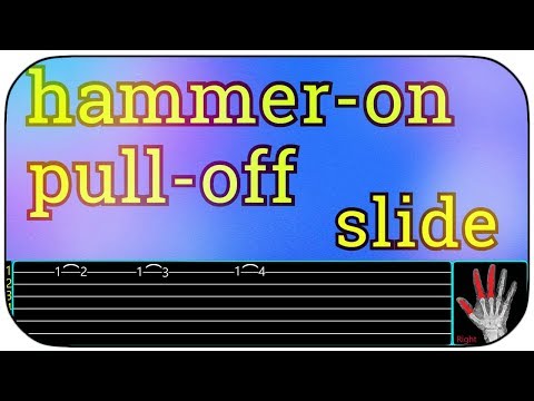 Как играть Хаммер он, Пулл оф и слайд на гитаре (подробно)