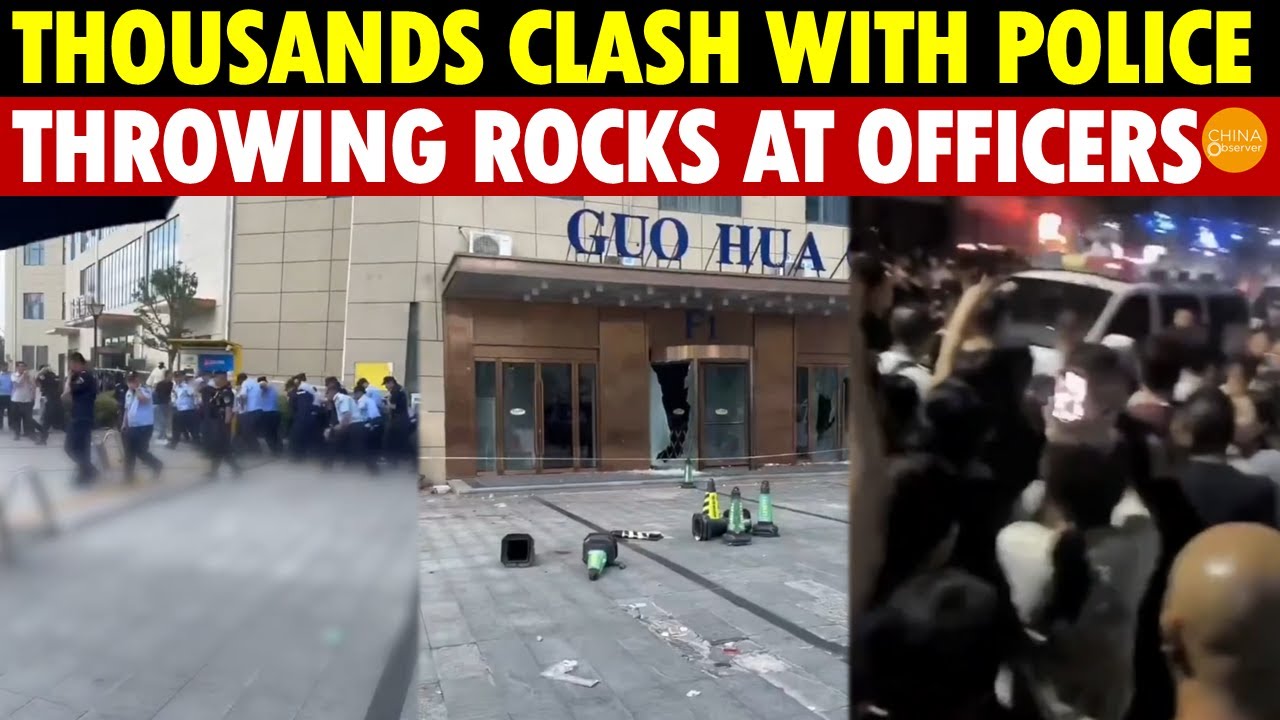 Chinese Revolt for Money and Children! Thousands Clash With Police, Throwing Rocks at Officers