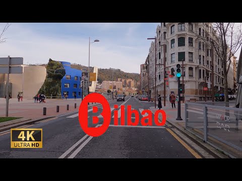 CONDUZINDO BILBAO, Bizkaia, País Basco, ESPANHA I 4K 60fps