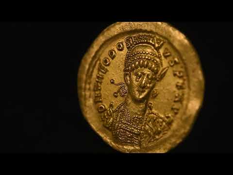 Moneta, Theodosius II, Solidus, AD 443-450, Constantinople, MS(60-62), Złoto