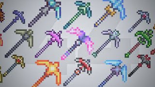 All Pickaxes in Terraria 1.4.4.9