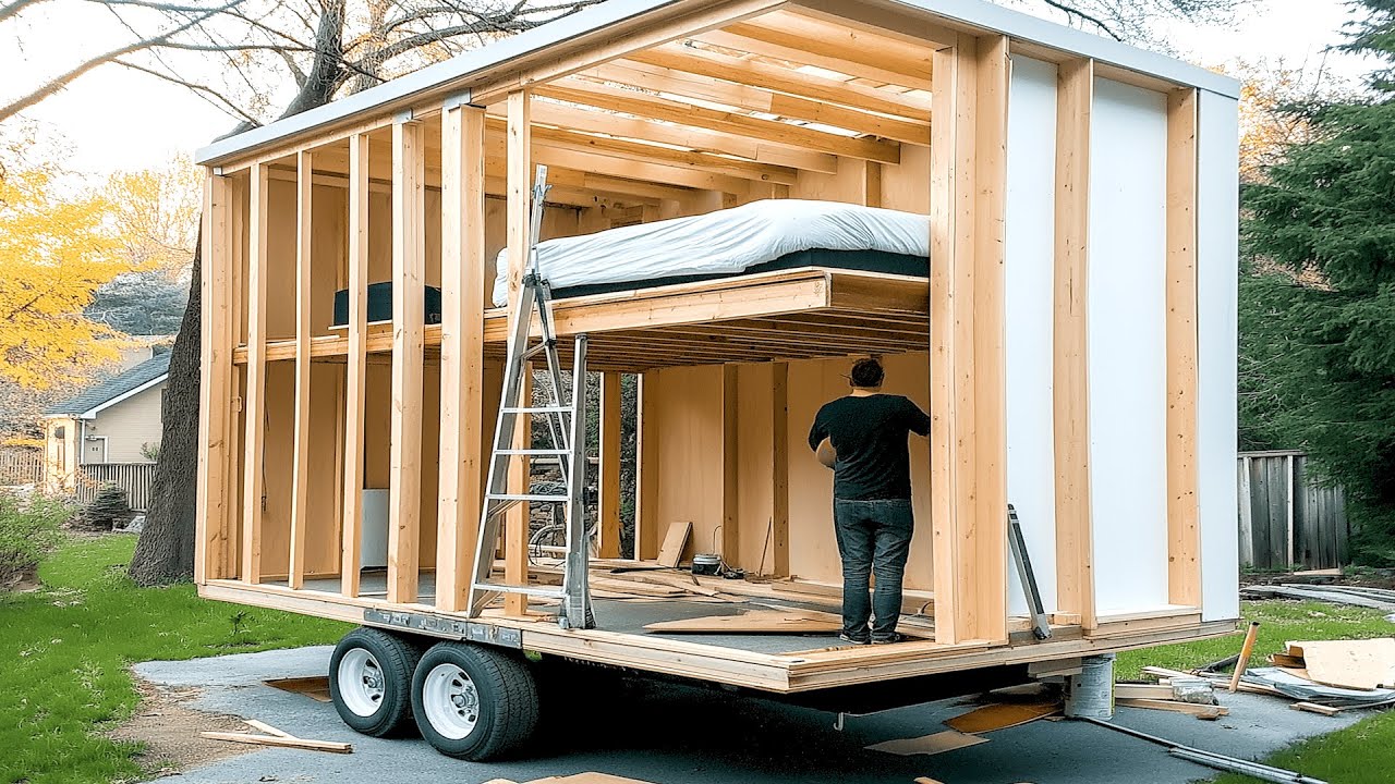 Man Builds Amazing Mobile Home | Step by Step Guide by @buildersblueprint