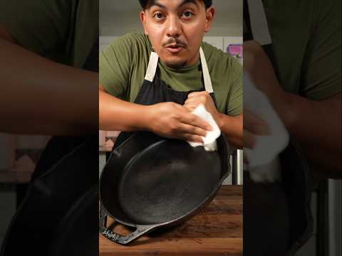 This is how I like to season and eat a cast iron pan. WASH with little soap afterwards! #cookingtips