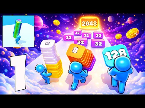 Idle 2048 Land – Full Gameplay – Factory Upgrades & Number Merge Fun (iOS, Android)