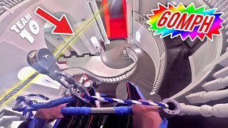INSANE 3 STORY ZIP-LINE IN TEAM 10 MANSION {MUST WATCH}