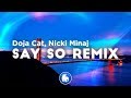 Doja Cat, Nicki Minaj - Say So Remix (Clean - Lyrics)