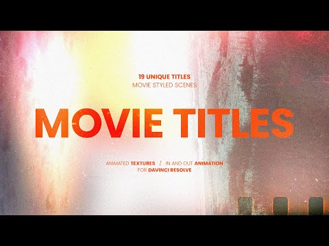 Editable Movie Titles | DaVinci Resolve template