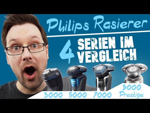 Philips Rasierer Vergleich ► Unterschiede Series 3000, 5000, 7000 & 9000 Prestige ✅ Wunschgetreu