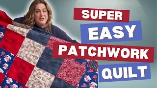 The EASIEST Beginner Quilt Ever | Simple Themed Patchwork Quilt