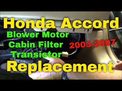 Honda Blower Motor, Transistor and Cabin Air Filter Replacement - Accord 2004 (2003-2007 Similar)