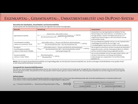 Rechnungslegung: Kennzahlen der Erfolgsanalyse - Fernuni Hagen