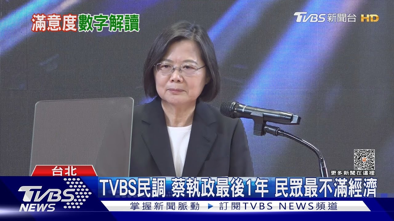 TVBS民調蔡英文執政最後1年 民眾最不滿經濟