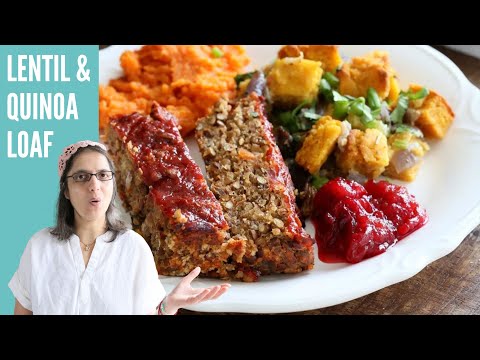 Is this the easiest VEGAN HOLIDAY MAIN DISH ever? | LENTIL QUINOA LOAF