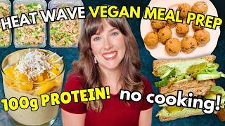 Healthy High-Protein Vegan Meal Prep! 100g Protein, 1400 Calories (NO COOKING!)