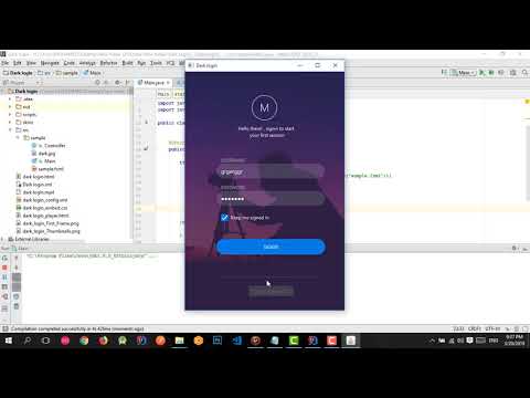 Javafx tutorial - Dark login screen