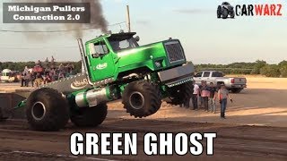 GREEN GHOST Exhibition Semi Truck Class From West Michigan Pullers In Hastings 2018