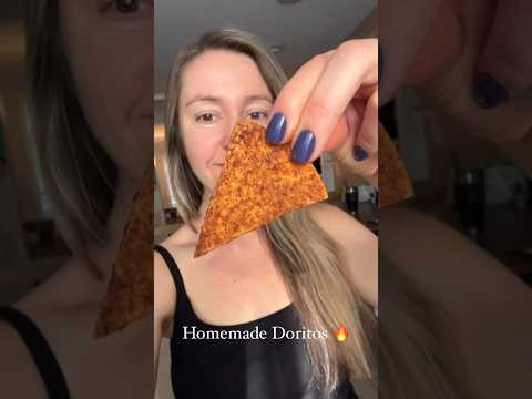 Homemade Doritos! Gluten free, no preservatives, and SO easy, cheesy, crunchy, and delicious!
