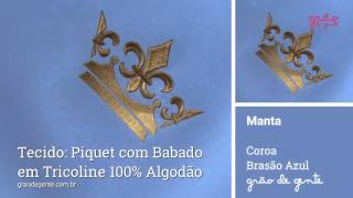 Manta Coroa Brasão Azul | Ref: 54304