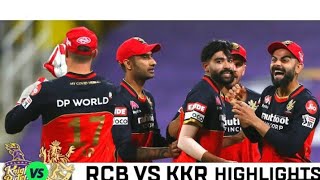RCB vs KKR IPL 2021 Highlight | today IPL highlight KKR vs RCB |