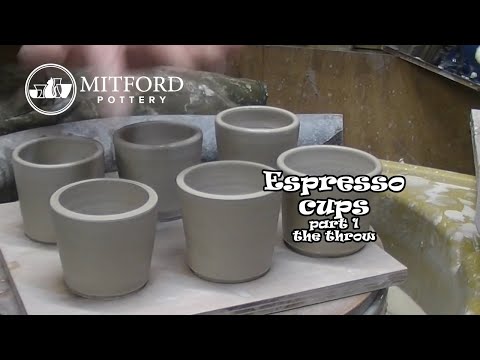 Making some Espresso Cups on the potters wheel. part1