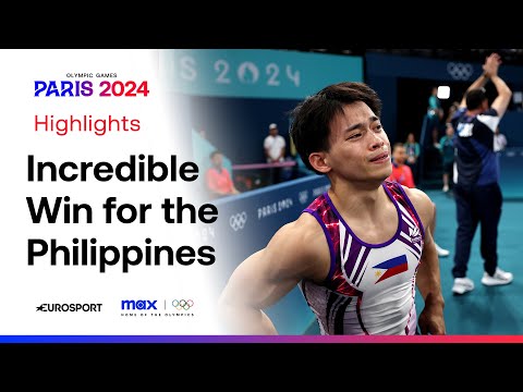EMOTIONAL! 🥹 | Philippines win Gold in Artistic gymnastics Men's Floor Final 🇵🇭 | #Paris2024