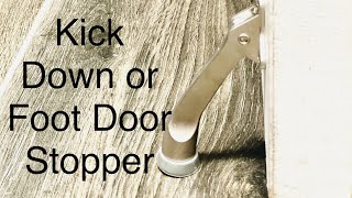 Install Kick Down or Foot Door Stopper #DoorStopper #DIY #Savemoney #Everbilt #kickdowndoorstopper