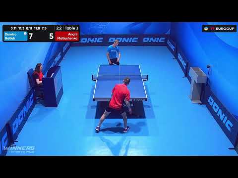 13:40 Dmytro Batiuk - Andrii Matiushenko 28.07.2023 TT Euro.Cup Ukraine Master. TABLE 3