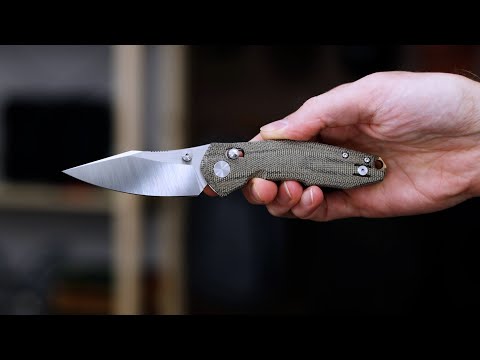 GiantMouse ACE Nazca Green Micarta Crossbar Lock Folder