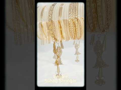 Round party cream velvet ladies bangles set, size: 2,8inch