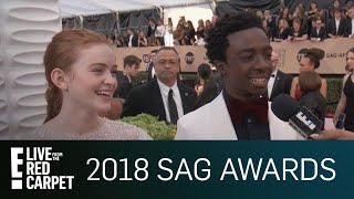 Sadie Sink & Caleb McLaughin Continue Fake Plot Twist | E! Live from the Red Carpet