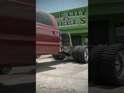 F350 Dually work truck On 22” Custom Cut Wheels