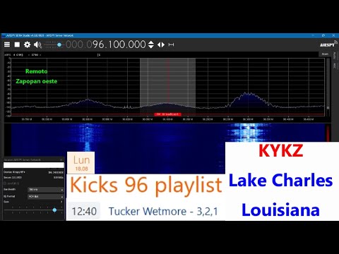 96.1 KYKZ - Lake Charles, Louisiana captada en Zapopan (oeste), México