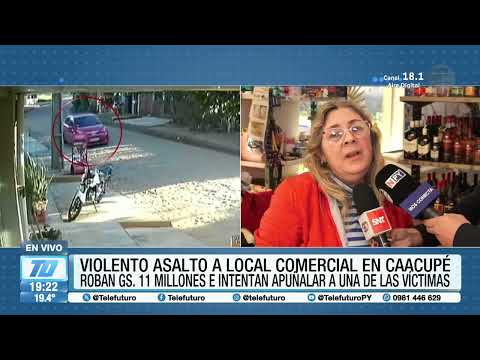 Violento asalto a un local comercial en Caacupé