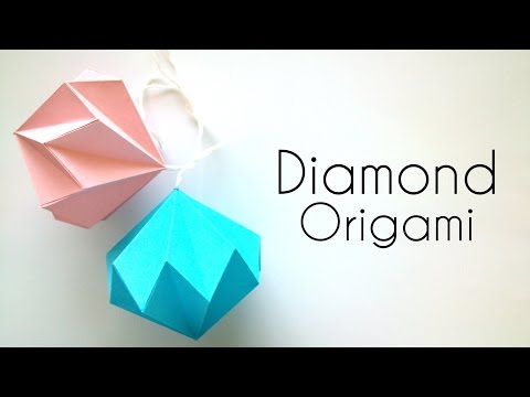 Origami Diamond - Paper Christmas decoration