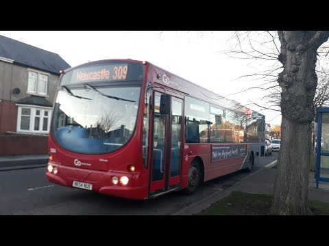 ON THE 309!!! 5204 NK54 NUX Go North East scania L94UB wright solar