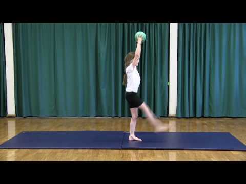 Primary PE Gymnastics Lesson Ideas - Rhythmic Gymnastics - 14 Piece Sequence Ball