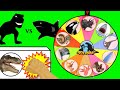 DINOSAURS Vs SHARKS GAME Surprise Dinosaur Shark Toys Slime Wheel Games For