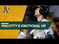 Stephen Piscotty hits an emotional home run in his first at-bat after his mother's passing