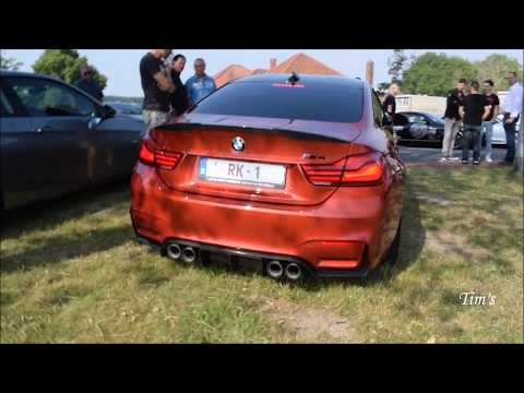 BMW M4 F82 with Akrapovic Downpipe and M Performance - LOUD revs and accelerations!